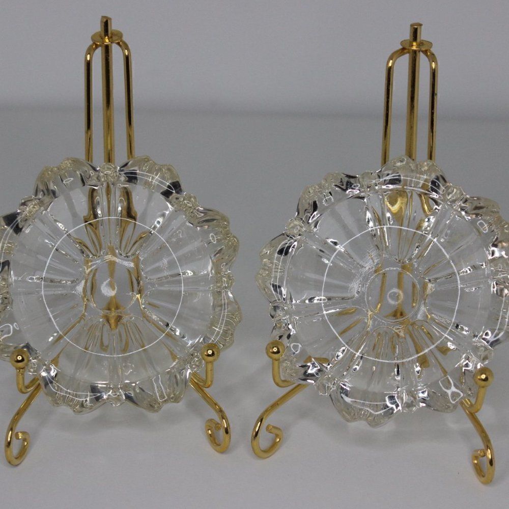 Vintage Glass Ashtray Round Shape/Trinket Holder/Trinkets Bundle of 2 - Picture 3 of 8